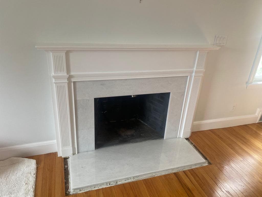 Marble fireplace surround, classic mantel